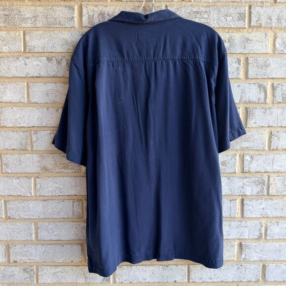 Tommy Bahama 100% Silk Short Sleeve Button Up Collared Shirt Men's Size L - Picture 2 of 7